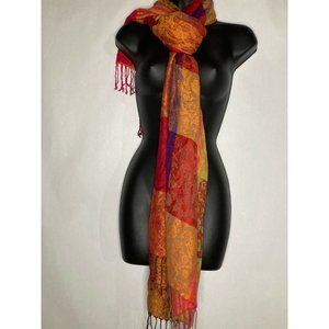 PASKMINA Large Square Print Design Vibrate Scarf